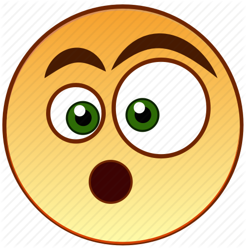 Surprised emoji vector icon. Vector illustration of a yellow 