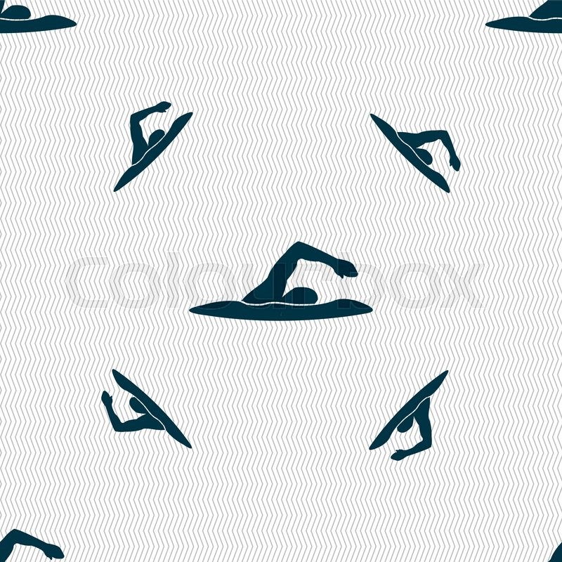 Silhouette of a swimming person on a wave Icons | Free Download