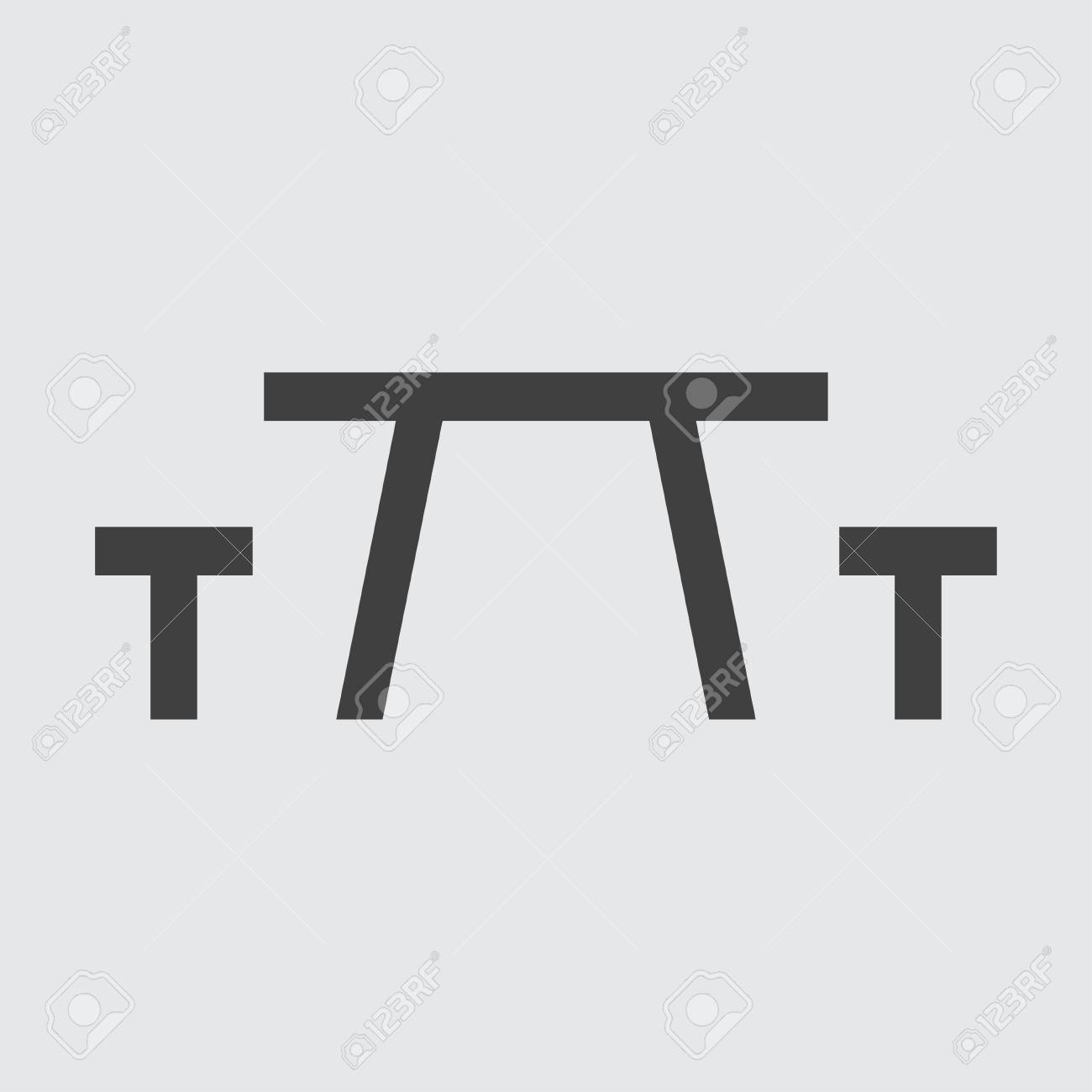 Vector table chair two flat icon isolated. restaurant vector 