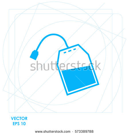 Tea bag sign tea bag icon on white background Vector Image