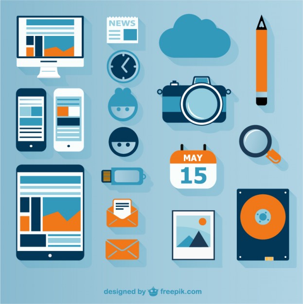 Free Technology Vector Icons - Devices and Consoles, free vector 