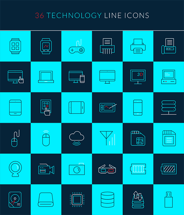 Vector Science Education and Technology Icons Set | Icon set 