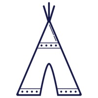 and White Tipi Icon - Royalty Free Clipart Picture