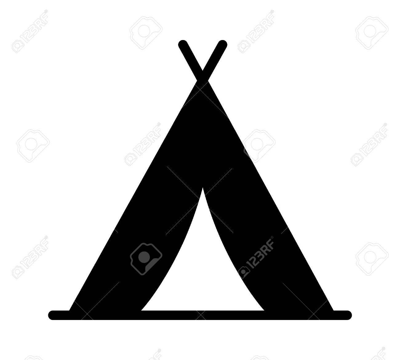 Wigwam Icon. Indian Teepee Or Tipi. Vector Stock Illustration 