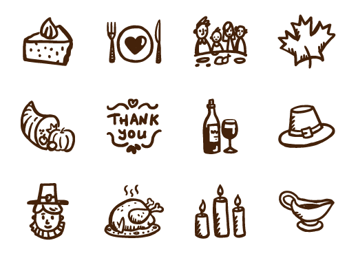 Turkey Thanksgiving Icon on White Background. Vector illustration 