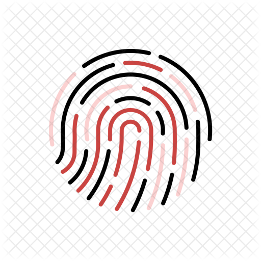 Fingerprint and thumbprint icon on white Vector Image
