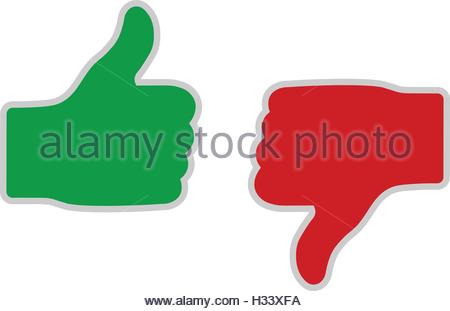 Thumb Up And Down Icon. Vector Illustration. Stock Illustration 