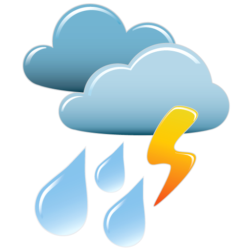 simple weather icons2 mixed rain and thunderstorms | SVG(VECTOR 