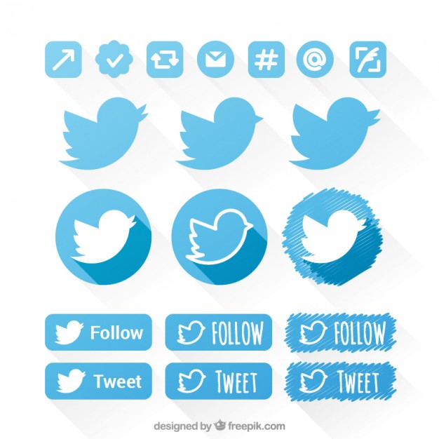 Twitter Icon | Rounded Flat Social Iconset | GraphicLoads