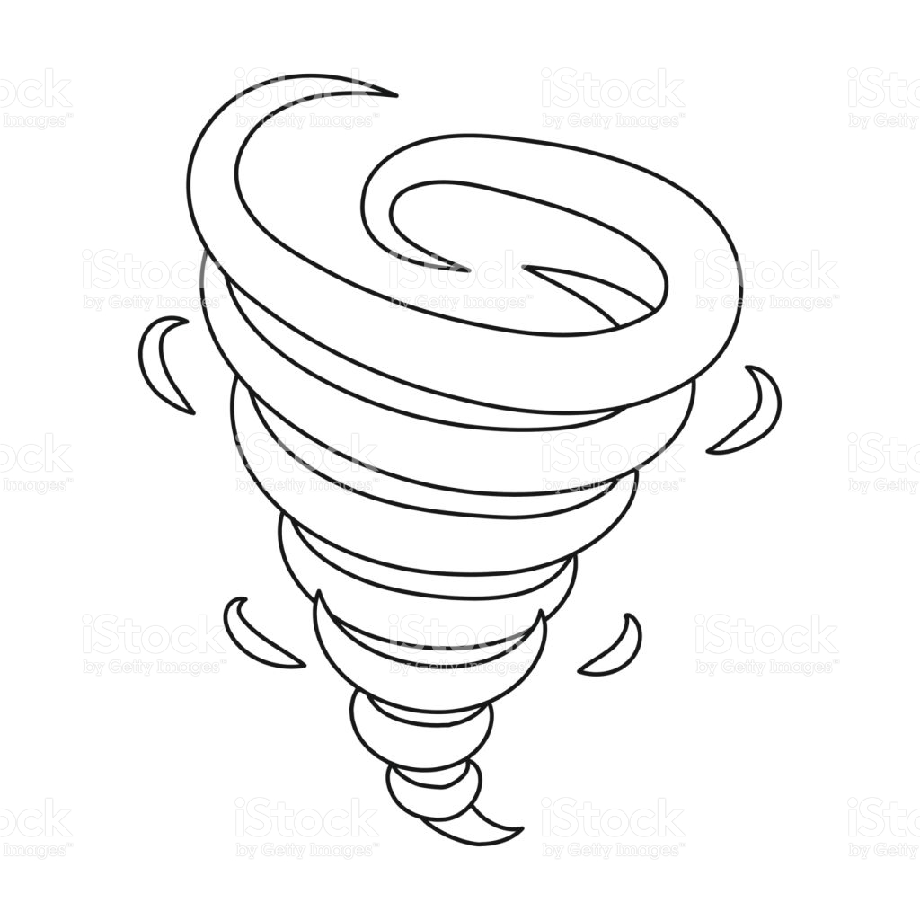 Weather Icon Clipart Tornado Cyclone Illustration Stock Vector 