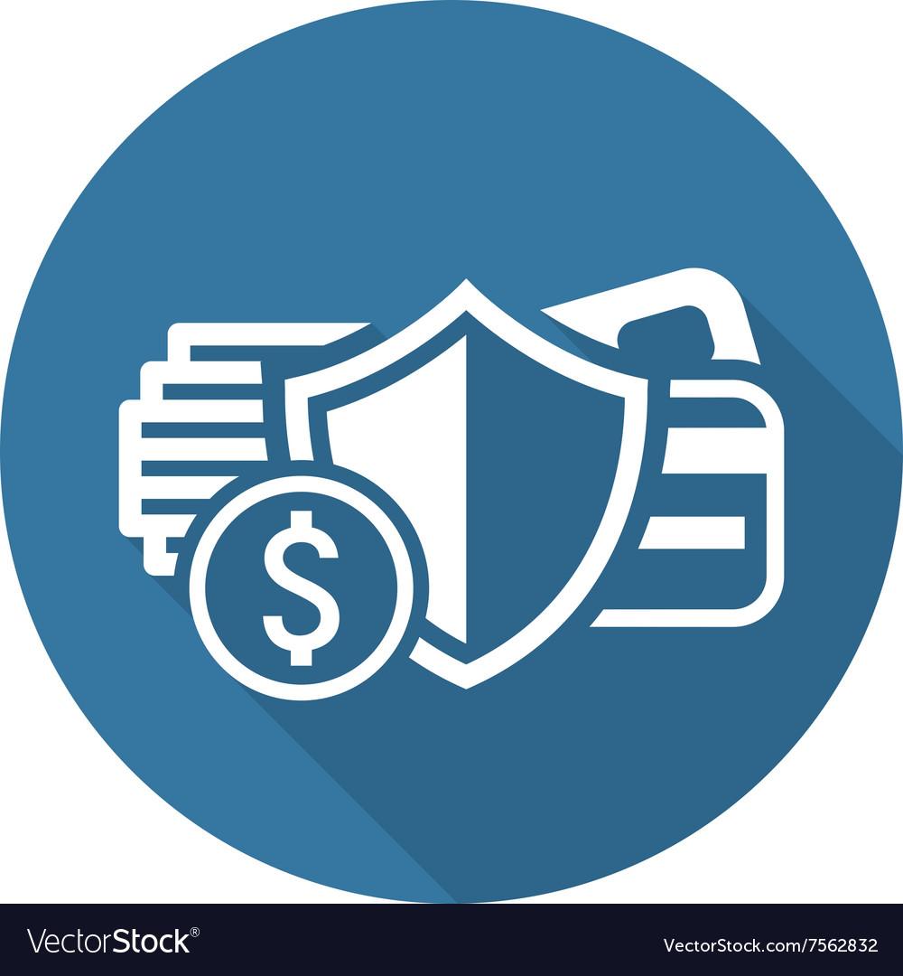 Secure Transaction Icon Flat Design Royalty Free Vector