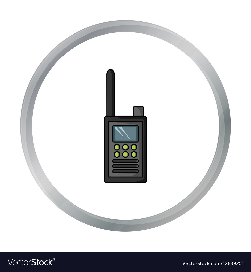 Handheld transceiver icon in cartoon style Vector Image