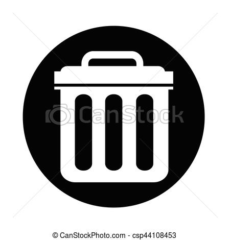 Material Design Recycle Bin Trash Can Icon Flat Clipart