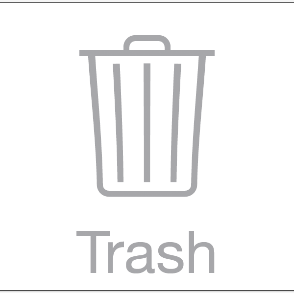 Trash Can Icon Gray Monochrome Illustration Stock Vector 507488173 