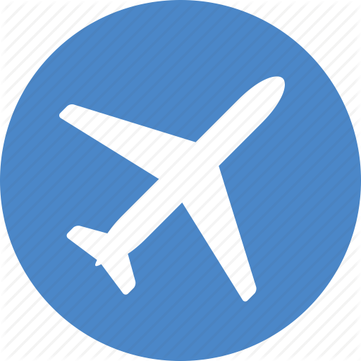 Stylish icon in color circle travel airplane Vector Image
