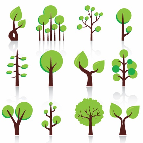 Tree icons stock vector. Illustration of trees, symbol - 34703039