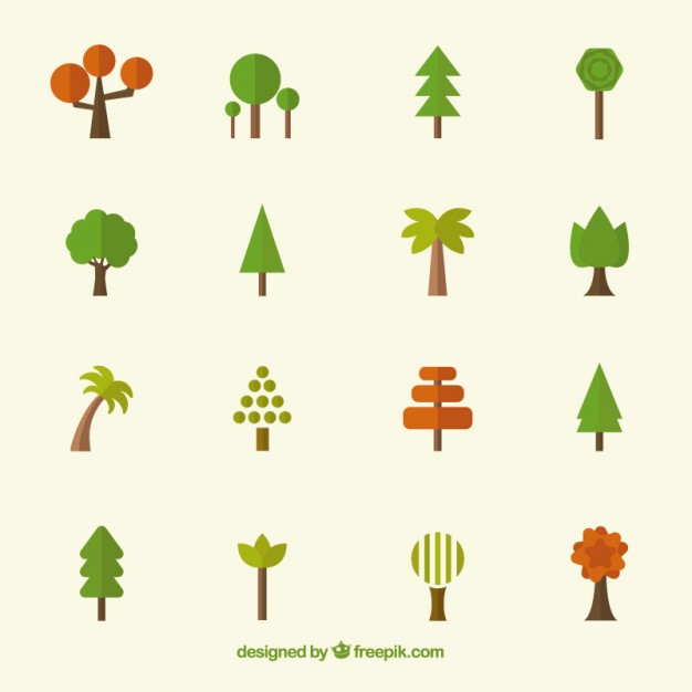 Tree icons pack Vector | Free Download