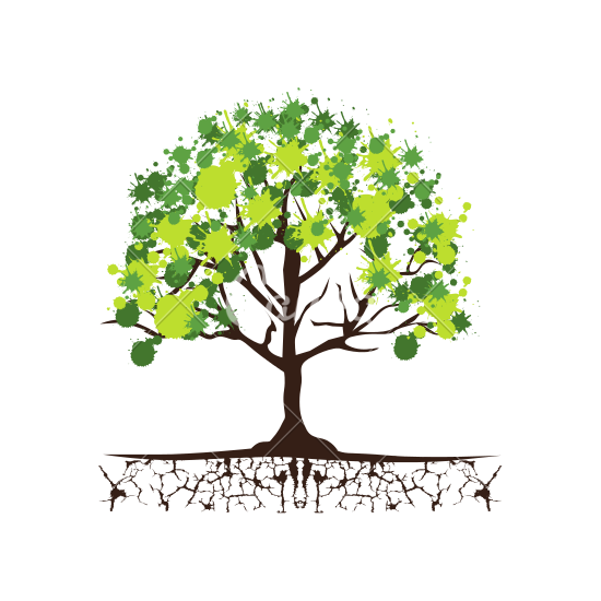 Clipart - eco green trees icon