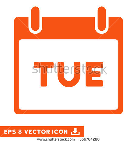 Tuesday Calendar Page Eps Icon Royalty Free Vector Image
