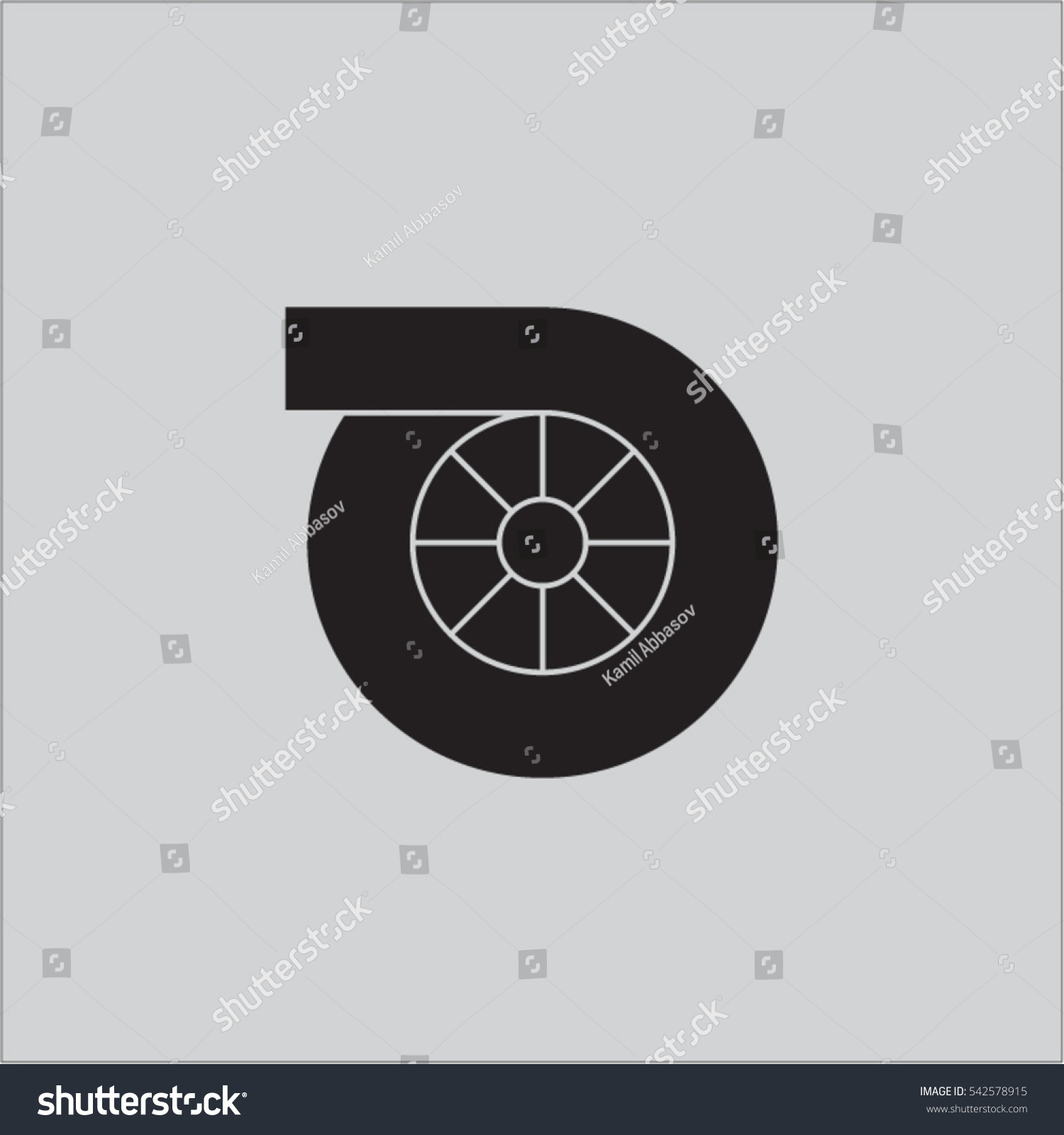 Turbocharger Icons Set Isolated On A White Background. Vector 