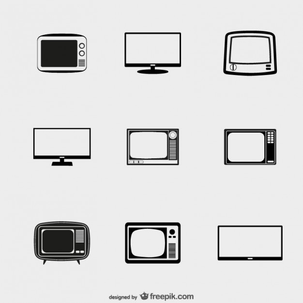 The tv icon. Television symbol. Flat Stock Vector Art 