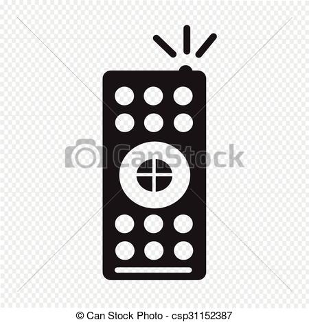Tv remote control icon. Tv remote control line art vector 