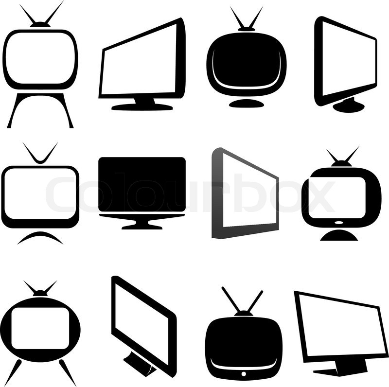 TV Set, 3D, HD Vector Icons | Tv sets, Vector shapes and Icons