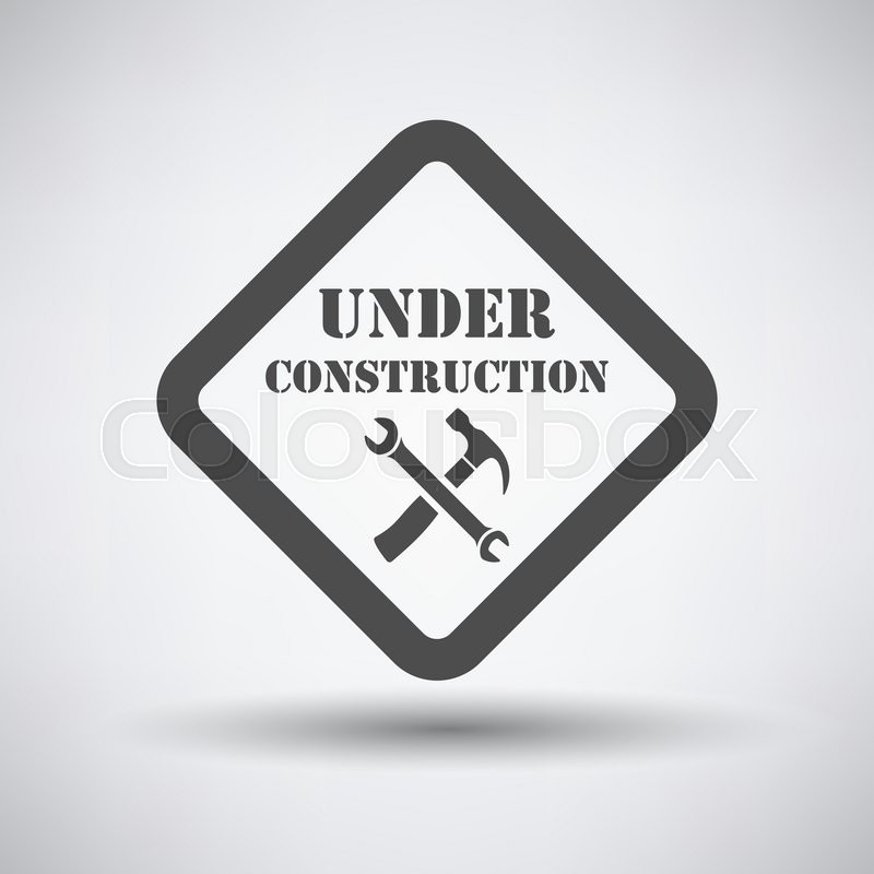 Under construction icon and warning sign Vector Image