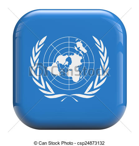 United Nations Flag Icon Official Coloring Stock Vector 7680535 