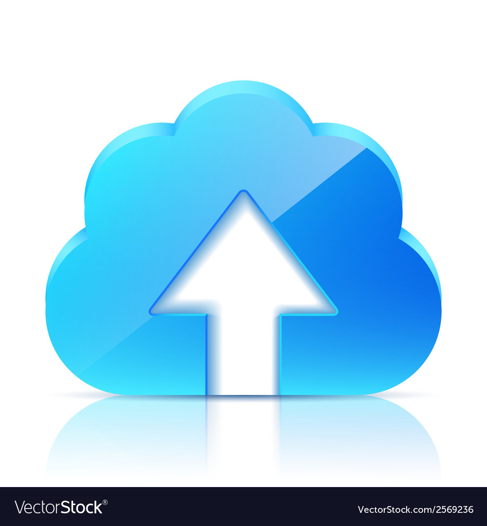 Upload Cloud Icon Upload Button Flat Stock Vector 399284926 