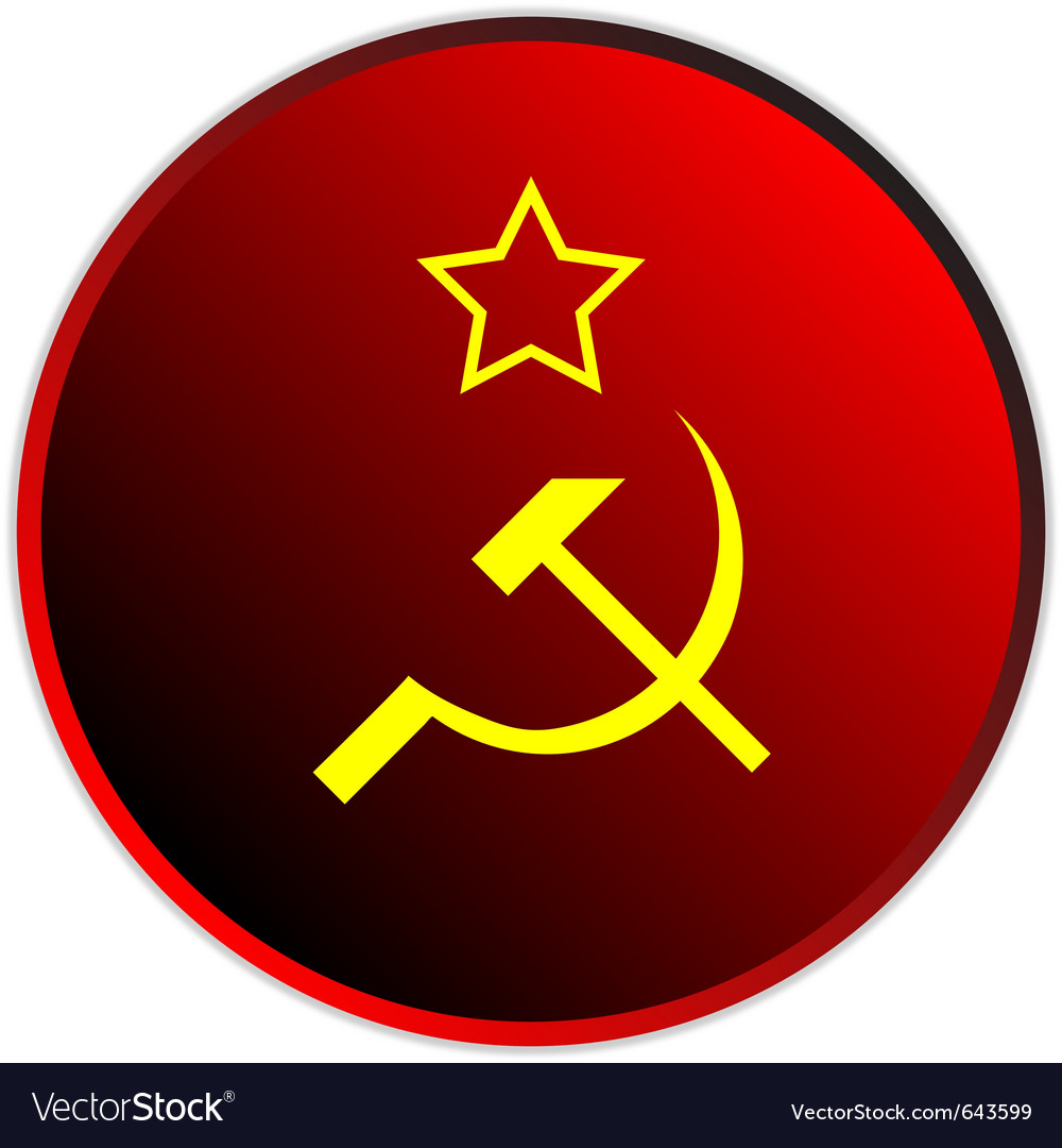 Soviet union flag icon or button Royalty Free Vector Image