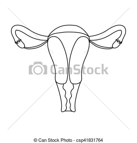 Uterus icon in simple style. Icon in simple style on a white 