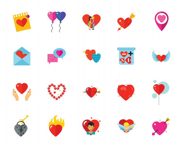 Valentines Day Icons Icon Pack - 26 Filled Outline Icons - Icon Library
