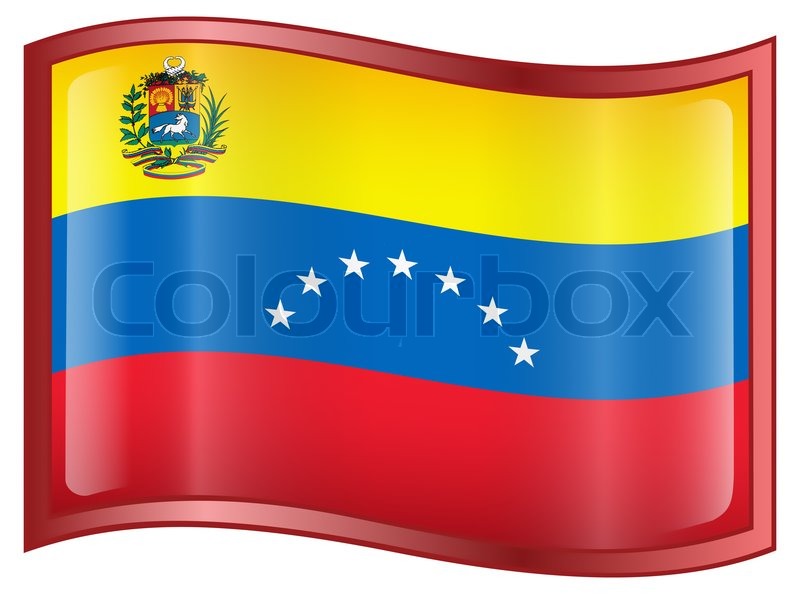 Love Venezuela symbol. 3D heart flag icon isolated on white with 