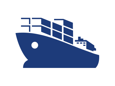 Export, freight, import, prow, sea, ship, vessel icon | Icon 