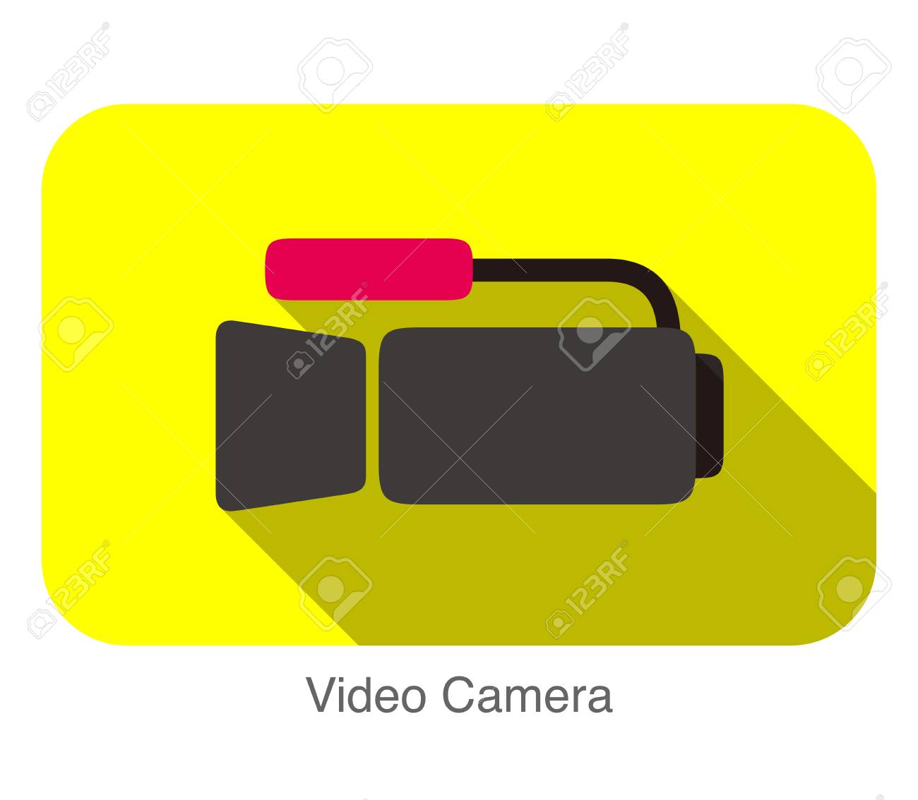 Videocamera. Single flat icon. Vector illustration Stock Vector 
