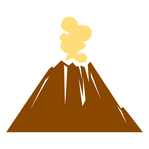 Volcano Icon Set Isolated on White Background. Vector illustration 
