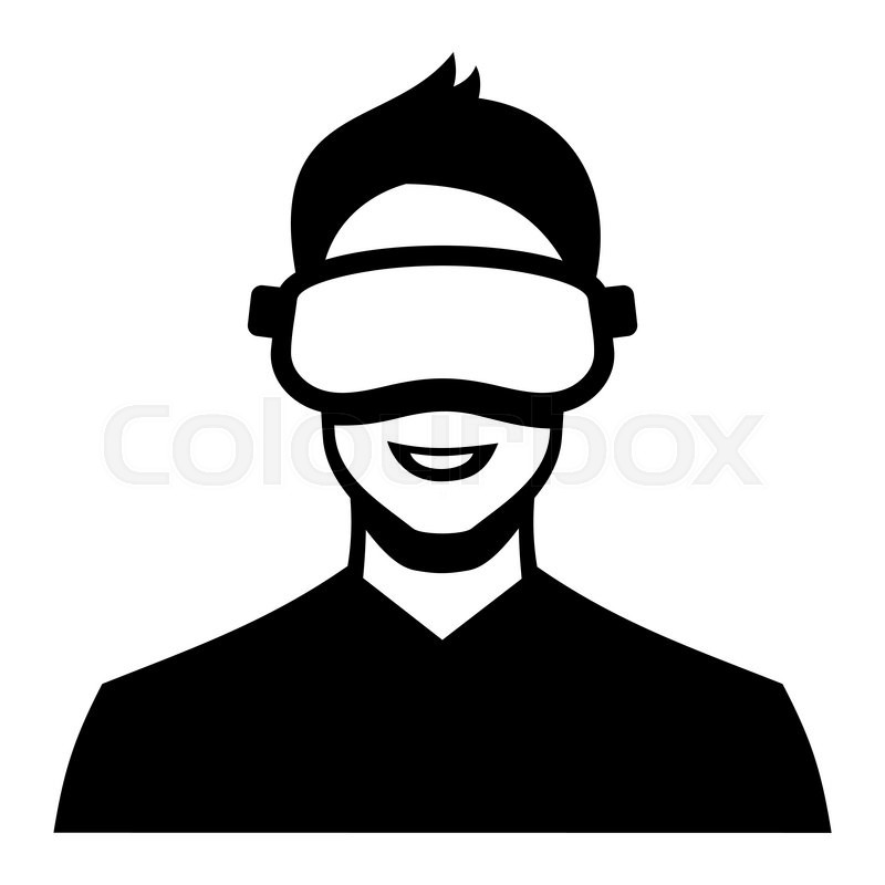 Vr headset icon, simple style. Vr headset icon. simple clipart 