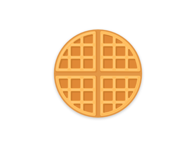 Realistic waffle icon, isolated on white background. Waffles 3d 