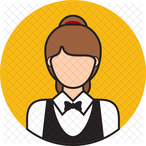 Waitress icon Stock image and royalty-free vector files on 