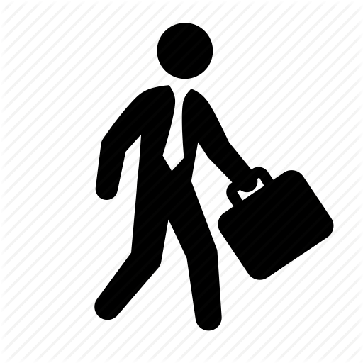 Man With Bag And Walking Stick Vector SVG Icon - SVGRepo Free SVG 