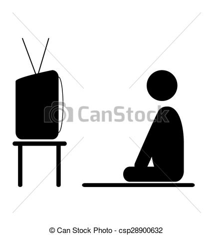 Watching tv - Free people icons