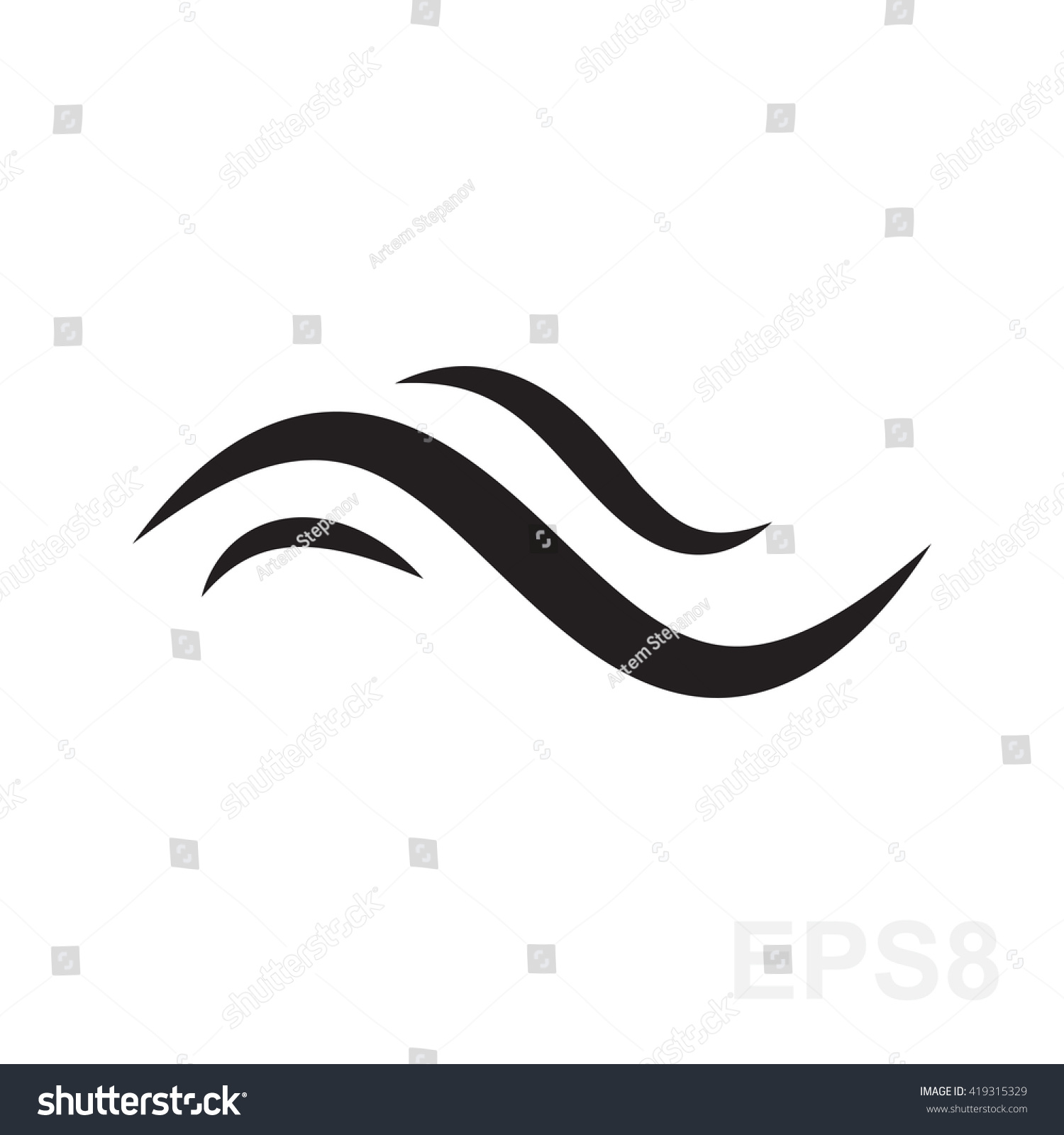 Black and White Waves Pattern Icon Set | Icon set, Vector art and 