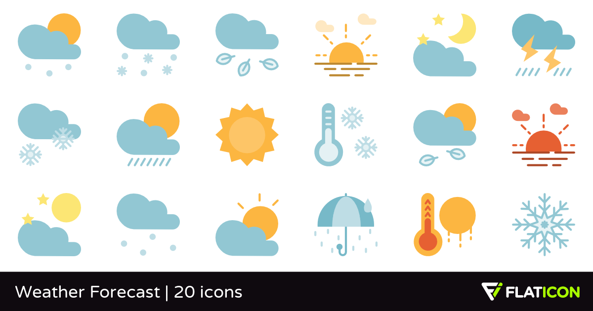 30 Free Weather Forecast Icon Sets You can use right away