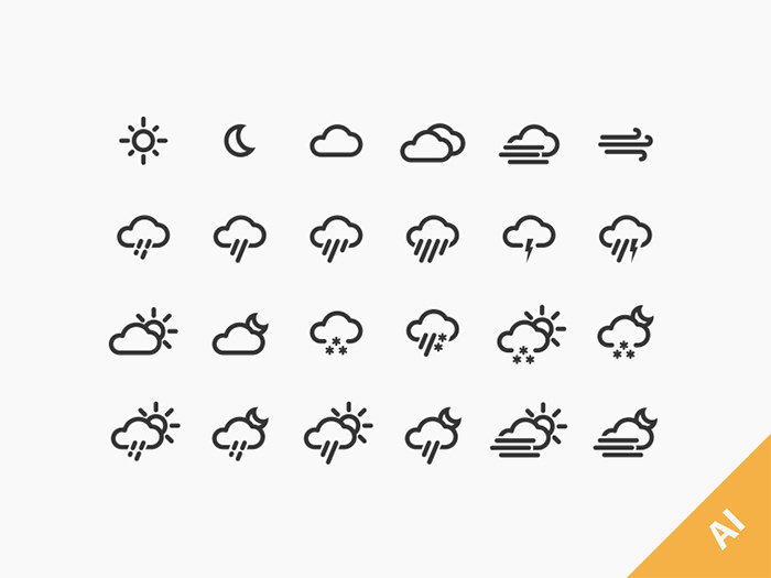 Meteocons  40  Weather Icons Free