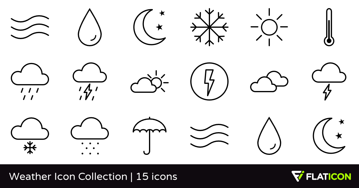 Weather icons vector Free Vector / 4Vector