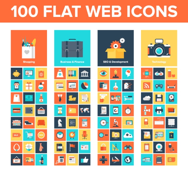 Free Vector Flat Web Icon Pack | FreeVectors.net