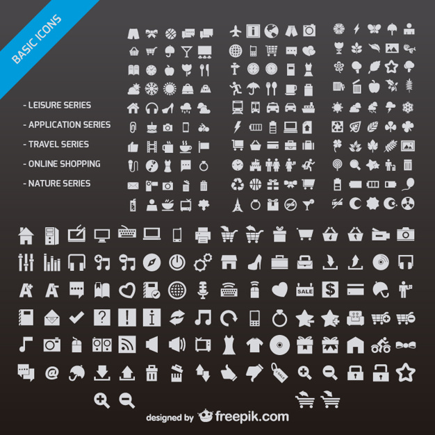 Round web contact icons set - Vector download