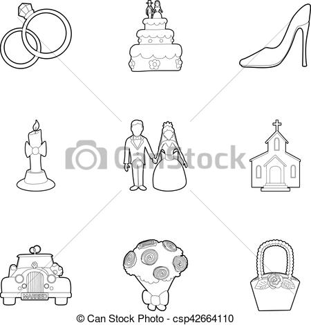 A Couple Getting Married At A Wedding Ceremony Flat Icon For 