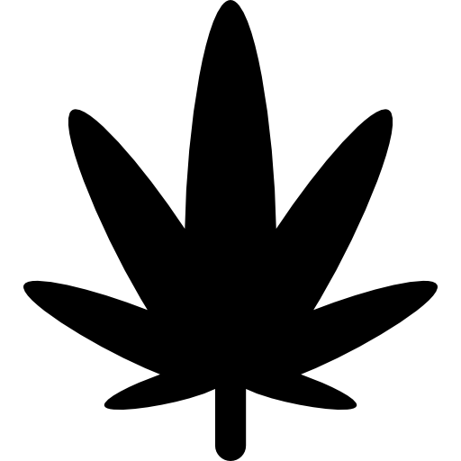 Marijuana leaf icon cartoon. Marijuana leaf icon in cartoon 